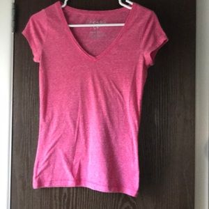 Pink V neck tee